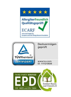 TUV、EPD、ECARF認證